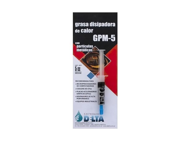&uu GRASA SILICONADA JERINGA METALICA 5CC DELTA GPM-5